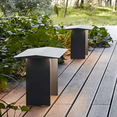 Lampioncino da giardino di design minimalista LED in acciaio inox con finitura satinata