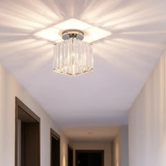 Plafoniera LED per corridoio dal design moderno in cristallo