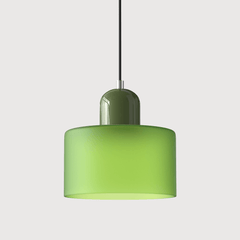 Lampada stile Morandi a sospensione LED in vetro cilindrica per sala da pranzo