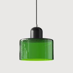 Lampada stile Morandi a sospensione LED in vetro cilindrica per sala da pranzo