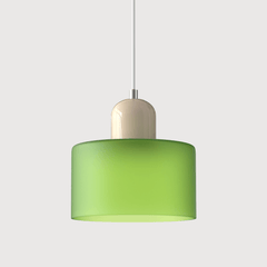 Lampada stile Morandi a sospensione LED in vetro cilindrica per sala da pranzo