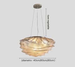 Lampadario moderno di design a fiori LED in metallo per soggiorno