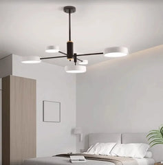 Lampadario a bracci in metallo nordico LED dimmerabili per soggiorno