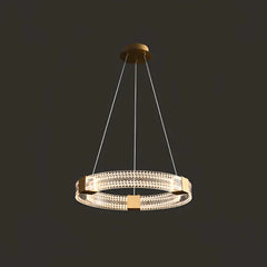 Lampadario LED ad anelli moderno dimmerabile per soggiorno