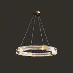 Lampadario LED ad anelli moderno dimmerabile per soggiorno