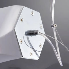 Lampada a sospensione cilindrica ondulata in vetro LED dimmerabile contemporanea per scale interne