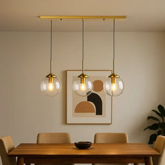 Lampadario con sfera di vetro LED design moderno a sospensione