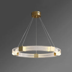 Lampadario LED ad anelli moderno dimmerabile per soggiorno