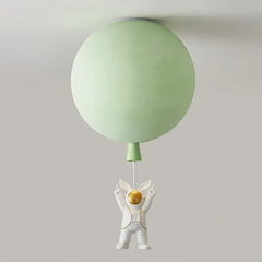 Plafoniera per cameretta dimmerabile a sfera multicolore con pendente astronauta