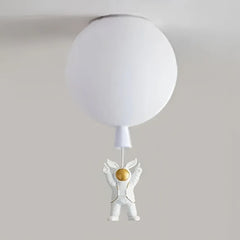 Plafoniera per cameretta dimmerabile a sfera multicolore con pendente astronauta