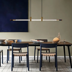 Lampada a sospensione lineare minimal dimmerabile per la sala da pranzo