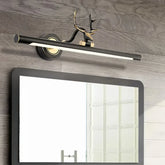 Applique specchio led dimmerabile contemporanea in ottone massello con dettaglio a corna