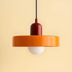 Lampadario stile Morandi a disco in vetro colorato LED dimmerabile per sala da pranzo