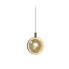 Lampada a sospensione per comodino minimalista con sfera in cristallo e LED dimmerabile