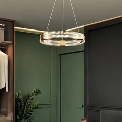 Lampadario LED ad anelli moderno dimmerabile per soggiorno