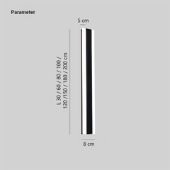 Applique da esterno moderno lineare LED in metallo nero