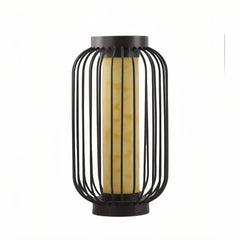 Lanterna esterna da giardino solare a LED nera in stile contemporaneo