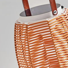 Lanterna LED solare da esterno portatile in rattan boho con telecomando per giardino