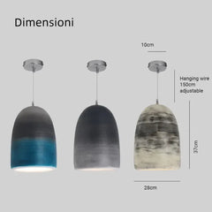 Lampada a sospensione a campana in stile nordico per sala da pranzo