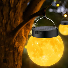Lampada LED solare da appendere agli alberi a forma di luna per giardino