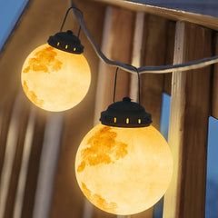 Lampada da giardino da appendere LED a forma di luna ricaricabile