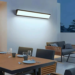 Applique esterno sopra porta lunga LED moderno nero