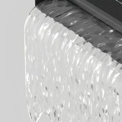 Applique da parete di design LED da esterno solare con effetto cascata per giardino