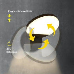 Applique da esterno a led con sensore orientabile design minimalista per ingresso