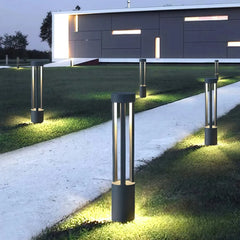 Paletto da giardino LED cilindrico aperto con luce diffusa moderno