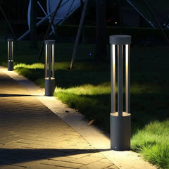 Paletto da giardino LED cilindrico aperto con luce diffusa moderno