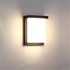Applique da esterno a luce diffusa LED dal design minimalista rettangolare per ingresso