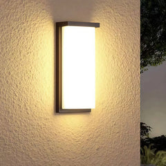 Applique da esterno a luce diffusa LED dal design minimalista rettangolare per ingresso