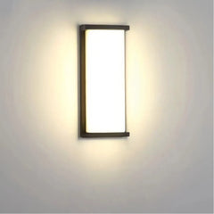 Applique da esterno a luce diffusa LED dal design minimalista rettangolare per ingresso