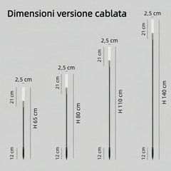 Paletti solari LED da giardino a stelo neri dal design minimalista set da 5