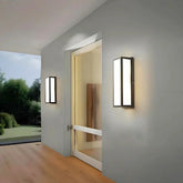 Applique LED da esterno rettangolare con sensore radar di movimento IP65 in metallo nero
