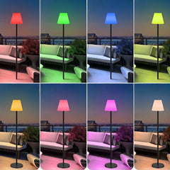 Lampada da terra per esterno ad altezza regolabile LED solare RGB telecomandato design minimal