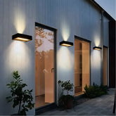 Applique LED solare da parete per esterno ad alta luminosità dal design minimalista rettangolare