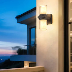 Applique da esterno cilindrica dal design moderno per balcone