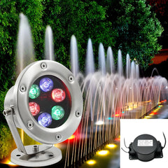 Faretto LED subacqueo regolabile RGB IP68 in acciaio inox da esterno