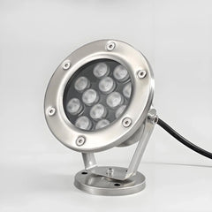 Faretto LED subacqueo regolabile RGB IP68 in acciaio inox da esterno