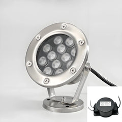 Faretto LED subacqueo regolabile RGB IP68 in acciaio inox da esterno