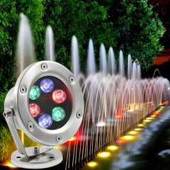 Faretto LED subacqueo regolabile RGB IP68 in acciaio inox da esterno