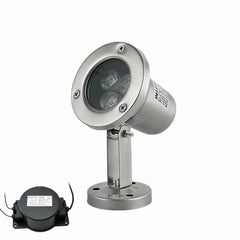 Faretto LED subacqueo regolabile RGB IP68 in acciaio inox da esterno