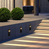 Segnapasso con sensore di movimento da incasso LED rettangolare per esterno con taglio di luce