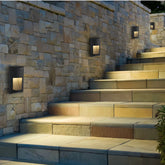 Segnapasso da incasso minimal LED rettangolare nero finitura opaca