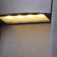 Segnapasso da incasso minimal LED rettangolare nero finitura opaca