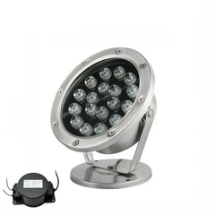 Faretto LED subacqueo regolabile RGB IP68 in acciaio inox da esterno