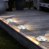 Segnapasso LED calpestabile in acciaio inox moderno a effetto luminoso per terrazzo