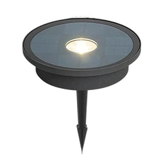 Segnapasso solare calpestabile a LED a disco da incasso nero da giardino