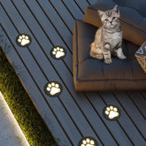 Segnapasso LED esterno calpestabile rotondo da incasso in acciaio inox nero a luce decorativa
